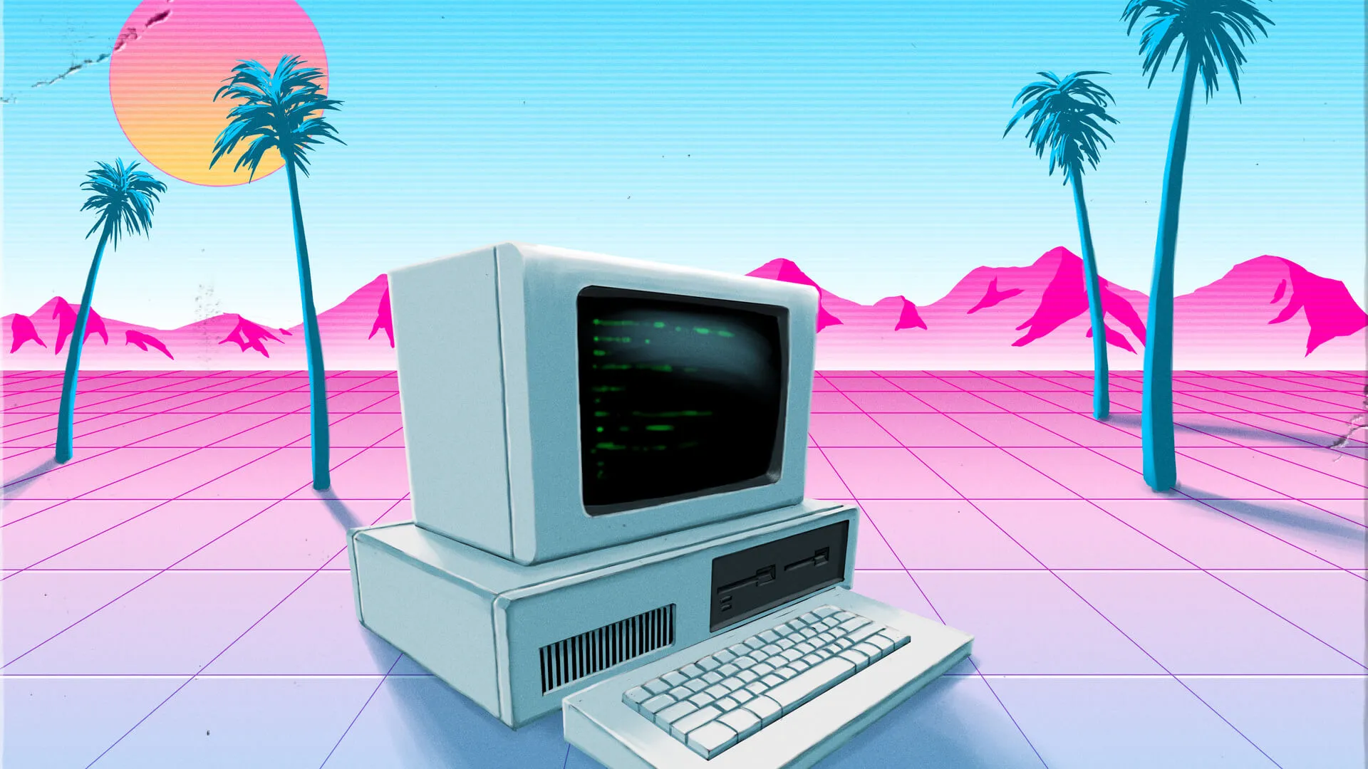 Aesthetic 80s computer